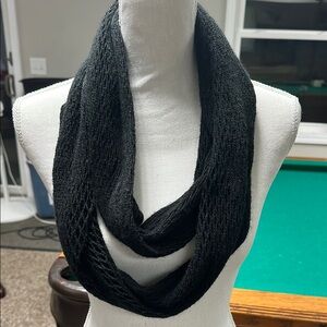 Black Knit Infinity Scarf